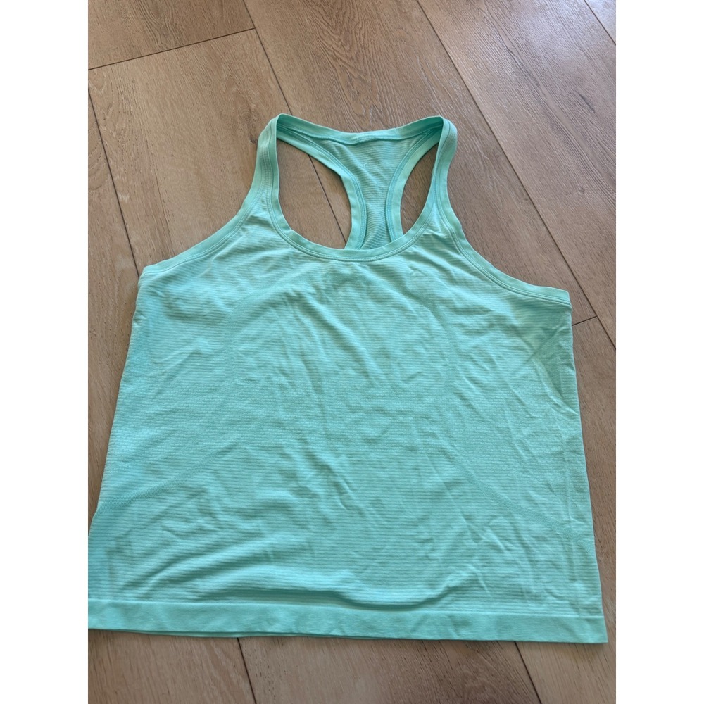 Lululemon Swiftly Tech Racerback Tank Top 2.0 Mint Green Aqua Size 12 #90